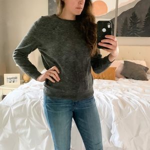 J Crew classic dark gray crewneck sweatshirt